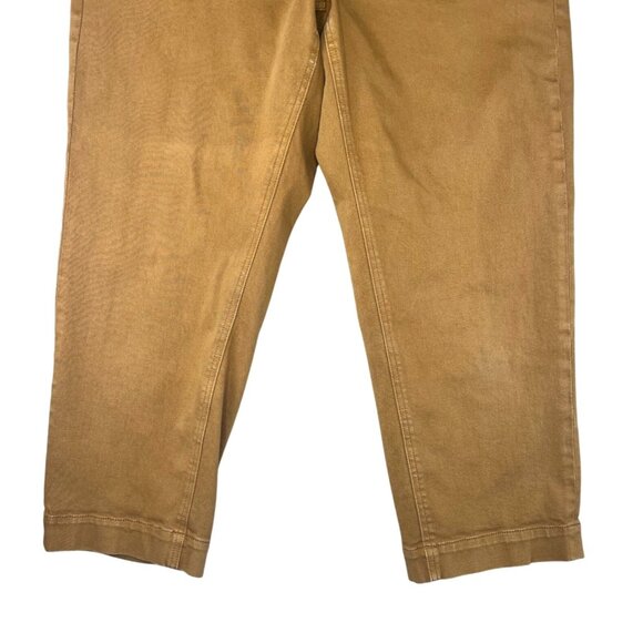 Everlane Cropped Straight Short Pants Womens Size 8 Ochre Cotton Blend Casual - Picture 13 of 14